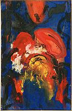 o.T. (1), klick zum vergrössern o.T. (1)','Mischt./Lwd., 158 x 99 cm, © Foto: Gerhard Haug