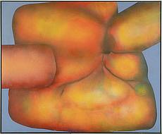 Assoziation-II-W-69, klick zum vergr�ssern Assoziation-II-W-69','Mischt./Lwd., 140 x 170 cm, © Foto: Gerhard Haug